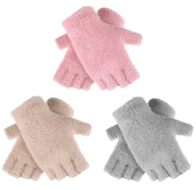 Produktbild von Omgoods – 3 Paar fingerlose Handschuhe für Damen, ideal für den Winter