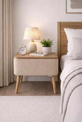 Image de Skye Decor, table de chevet de haute qualité (lot de 3), beige, 45 x 45 x 30 cm | 100% mélaminé