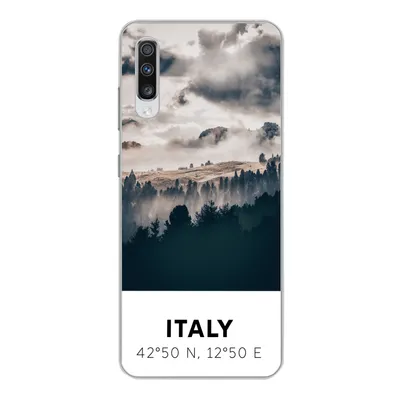 Produktbild von MuchoWow® Handyhülle Schutzhülle Hülle für Samsung Galaxy A70 Italien - Nebel - Wald - Baum Silikon Softcase Handy Hülle - Schutzhaube