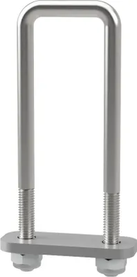 Obrázok produktu pre U-skrutka M10 s upínacou doskou a maticami spustenie pomoci trailer pozinkované SUPROD, M10, LW=41, LH=150 mm