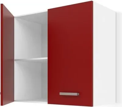 Produktbild von Küchenoberschrank, 60 cm breit, Matt Rot, 2 Türen, 60x31x55 cm
