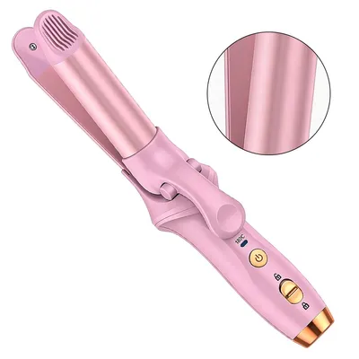 Produktbild von Mini-Reiselockenstab,kleiner Lockenstab für kurze Haare,mit automatische Abschaltung,3-stufige digitale Temperatur, für Locken und Glätten (rosa)