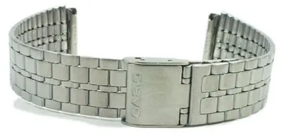 Produktbild von Casio Uhrenarmband 18mm Edelstahl silbern  A158 A155 AQ-231