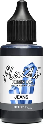 Obrázek produktu pro Octopus Fluids Resin Ink JEANS, alkoholové barvy pro epoxidovou pryskyřici a UV pryskyřici, modrá