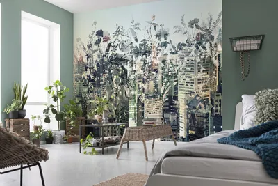 Produktbild von Komar Fototapete "Urban Jungle", bunt, 368 x 254 cm