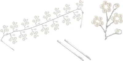 Produktbild von A & A Haarkamm mit Perlenblumen und Klemmen