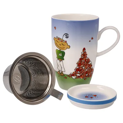 Produktbild von Goebel Der kleine Yogi Für Dich gesammelt Teetasse mit Deckel und Sieb