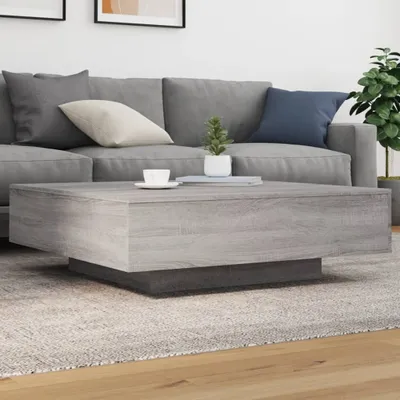 Immagine prodotto di Maison Exclusive - Tavolino con luci LED Grigio Sonoma 100x100x31 cm