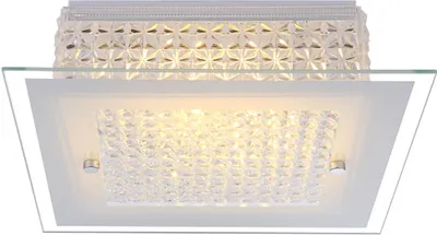 Produktbild von LED Deckenleuchte, Chrom, Glas, Kristalle, L 30 cm