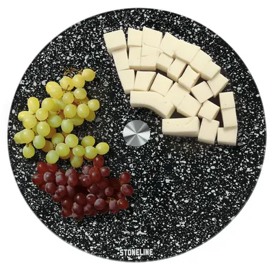 Image de STONELINE® Plat de service tournant en verre Plateau à tarte 32 cm | Noir