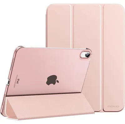 Obrázek produktu pro Ochranný obal pro iPad 11 palců (2025) a 10,9 palců (2022), růžově zlatá barva, průhledný, s funkcí stojánku