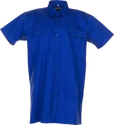 Produktbild von Köperhemd 1/4 Arm Hemden mittelblau Größe 43/44