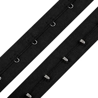 Produktbild von 3m Haken- und Ösenband Baumwolle 25mm Korsettband Miederband Farbwahl