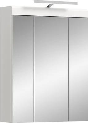 Produktbild von Badezimmer Spiegelschrank inkl. Beleuchtung, 60 cm breit, in weiß - SIROCO-158