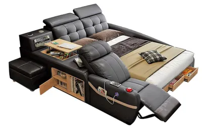 Produktbild von Multifunktion Deluxe Betten Massage Funktion Bett Hotel Polster Led usb Radio