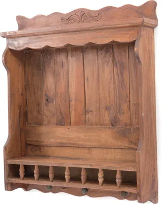 Obrázek produktu pro NÁSTĚNKA "COTTAGE" | mahagonové dřevo, 76 cm | starožitná kuchyňská polička