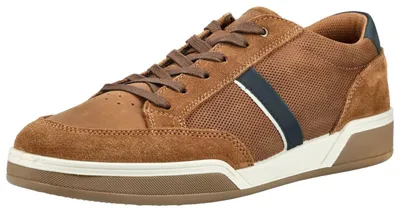 Produktbild von Leder Sneaker mit Wechselfußbett, gepolstertem Schaftrand und robuster Laufsohle