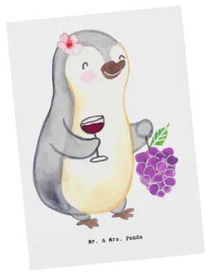 Produktbild von Mr. & Mrs. Panda Postkarte Winzerin Herz - Weiß - Geschenk, Ansichtskarte, Postkarten, Grußkarte, Fotokarte, Ansichtskarten