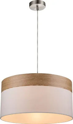 Produktbild von LED Hängelampe mit Textil-Lampenschirm in weiß
