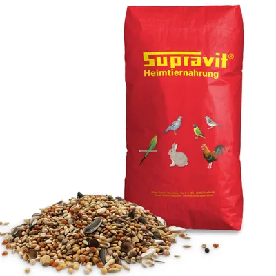 Produktbild von Supravit Großsittichfutter 25 kg | Körnermischung Vogelfutter für Großsittiche mit Sonnenblumenkernen | Mit wichtigen Nährstoffen & Mineralien