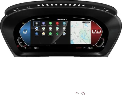 Obrázok produktu pre Digitálny prístrojový panel, kompatibilný s BMW X6 E71, 12,3-palcový displej, rozlíšenie 1920x720, X5-E70 s Carplay