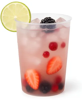 Produktbild von 100 Cocktail Becher, Plastikbecher 500 ml, Kunststoff, Transparent, Wiederverwendbare Partybecher