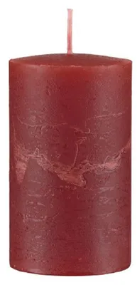 Produktbild von durchgefärbte Rustic Kerzen Weihnachtsrot 100 x Ø 50 mm, 1 Stück