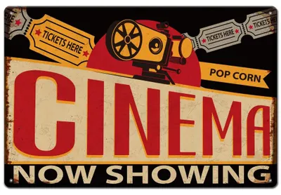 Productafbeelding van Vintage Blechschild Filmthema voor Wanddecoratie