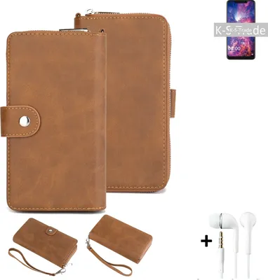 Produktbild von K-S-Trade 2in1 Handyhülle kompatibel mit Sony Xperia 10 Plus + Kopfhörer Schutzhülle & Portemonnee Schutzhülle Tasche Handytasche Case Etui