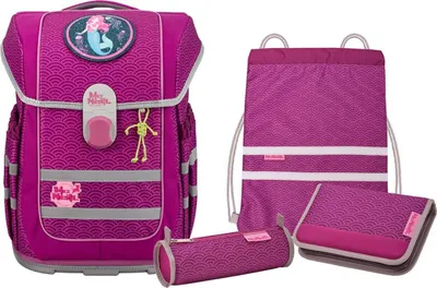 Produktbild von McNeill Ranzen-Set 5-teilig McOcean PUNTOPINK Meerjungfrau Schulranzen-Set mit Federmäppchen