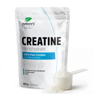 Image de Nature's Finest Créatine monohydrate en poudre - 3 g de créatine par portion, 85 portions - 300 g