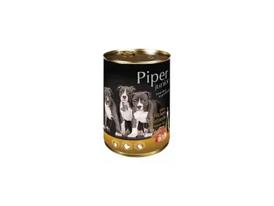 Obrázok produktu pre Piper Dog Konzerva Junior Kuracie žalúdky a hnedá ryža 400g