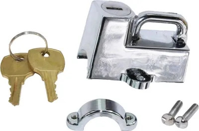 Image de 7/8"" à 1-1-4"" Verrouillage universel antivol pour casque de moto Argent_22mm