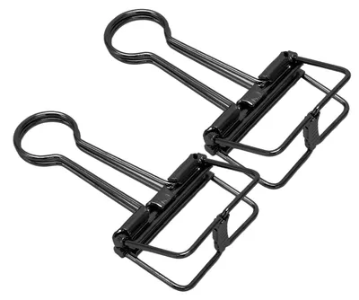 Obrázok produktu pre 50Pcs Hollow Binder Clips Metal Paper Binder Clips for Documents Papers Test Reports Black