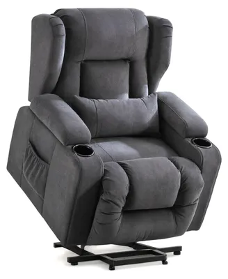 Produktbild von COMHOMA Relaxsessel Aufstehhilfe Massagesessel Fernsehsessel Liege mit Massage Ergonomischer Sessel Stoffoberfläche grau Neu ungeöffnete Verpackung