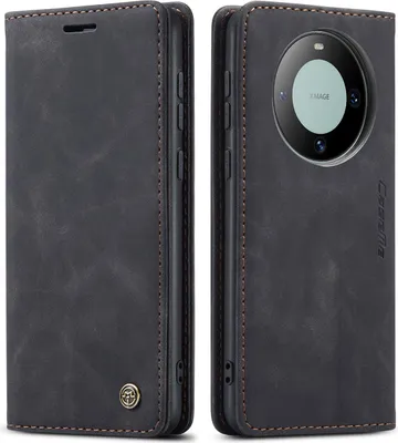 Image de Huawei Mate 60 Case, RetroPolyuréthaneLeather Case with Stand Function for Huawei Mate 60 black
