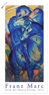 Produktbild von ARTland Poster Turm der blauen Pferde. 1913 Größe: 75x150 cm
