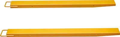 Image de Rallonges de fourches SucceBuy, 152 cm de longueur x 11,4 cm de largeur, rallonges de fourches pour chariot élévateur en acier au carbone haute résistance, 1 paire de rallonges de fourches industrielles pour chariot élévateur, jaune