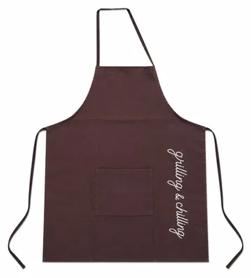 Productafbeelding van Benza – Katoenen Schort – 60 × 84 cm – 100% Katoen 180 gsm – Grilling & Chilling – Donkerbruin, AI-gegenereerde afbeelding