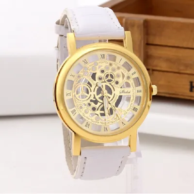 Produktbild von Elegante Joel Uhr für Herren - Weiß / Golden KP12889