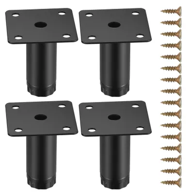 Produktbild von Möbelfüße, verstellbare 5 cm Spitzen, Metallmöbelfüße, Ersatzfüße für Möbel/Sofa/Tisch/Stuhl/Schreibtisch/Küche/Kleiderschrank/Kleinmöbel (5 cm)