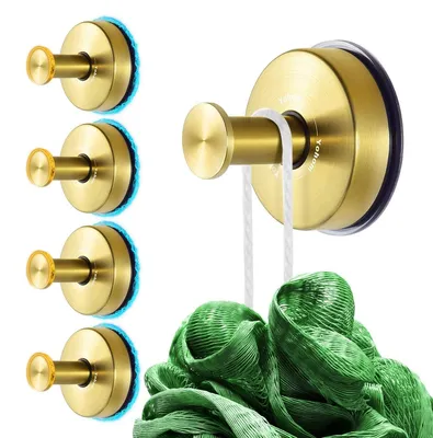 Produktbild von Handtuchhalter Saugnapf Handtuchhaken - Edelstahl 304 - Vakuum-Haken - Badezimmer, Dusche und Küche - 4 Stück