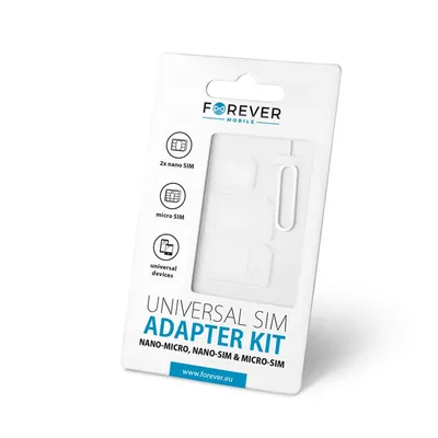 Immagine prodotto di Adattatore per scheda SIM 4in1 FOREVER NANO SIM ADAPTER KIT