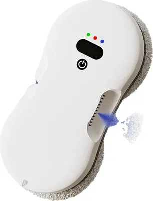 Image de Robot laveur de vitres, système de nettoyage efficace, design compact, double pulvérisation Blanc, EU, Oui