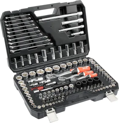 Produktbild von YATO YT-38801 Steckschlüssel Satz 120-tlg. Werkzeugkoffer Ratsche Werkzeugset