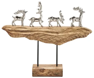 Produktbild von Kobolo Dekofigur Weihnachtsdeko POLARSPUR aus Holz Metall