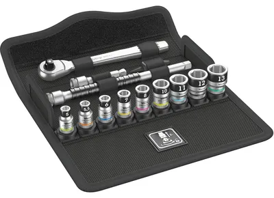 Immagine prodotto di Wera 8100 SA 12 HF Zyklop Set di cricchetti in metallo, leva reversibile, 1/4" drive, metrico, 13 pezzi