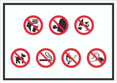 Produktbild von Schild Platz- und Hallenordnung Symbol A4 Rückseite selbstklebend