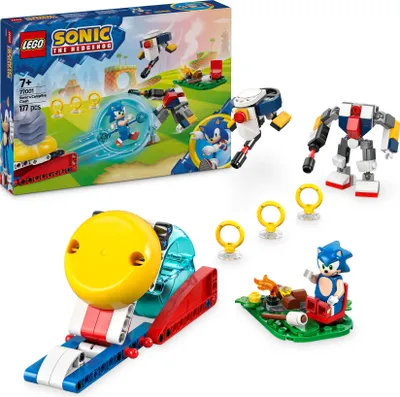Produktbild von LEGO Sonic the Hedgehog Sonics Showdown am Lagerfeuer, Gaming Spielzeug für Kinder und Videospielfans, Bauset für Jungen und Mädchen ab 7 Jahren, Abenteuer Spielset, Sammlerstück 77001