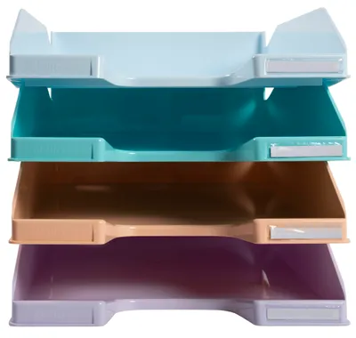 Obrázok produktu pre Exacompta 113296S, Polystyrén, Modrá, Farba mäty, Oranžová, Fialová, A4+, 243 mm, 346 mm, 255 mm